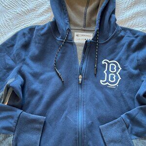 Women's '47 Forward Boston Red Sox Navy Zip Up Hoodie Size L Used/Like New